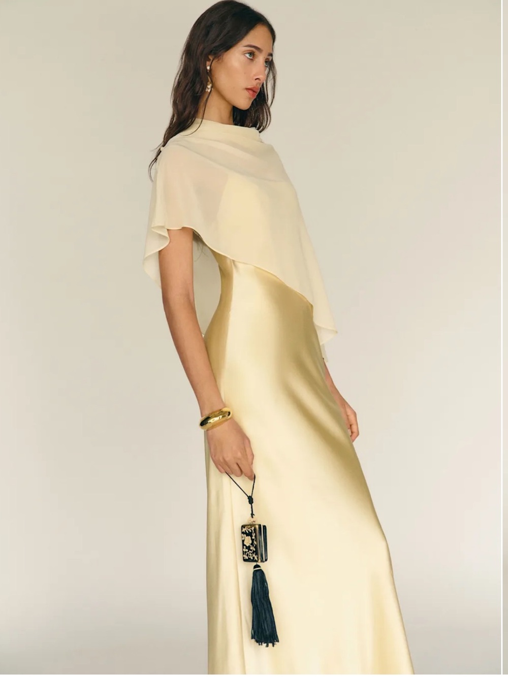Reformation Lilibeth Silk Dress | Blonde | Medium - Picture 1 of 6